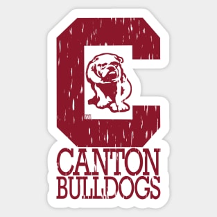 Vintage Canton Bulldogs Sticker